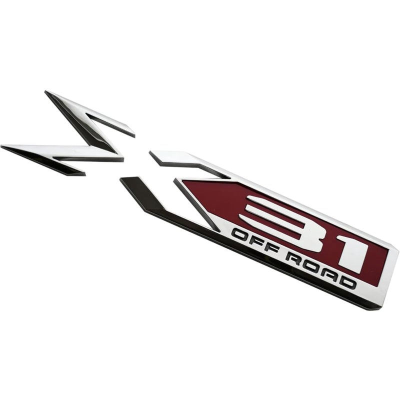 1PC X31 Off Road Emblem 3D Side Badge Sticker Replacement for 20192022 GMC Sierra GM Chrome Red